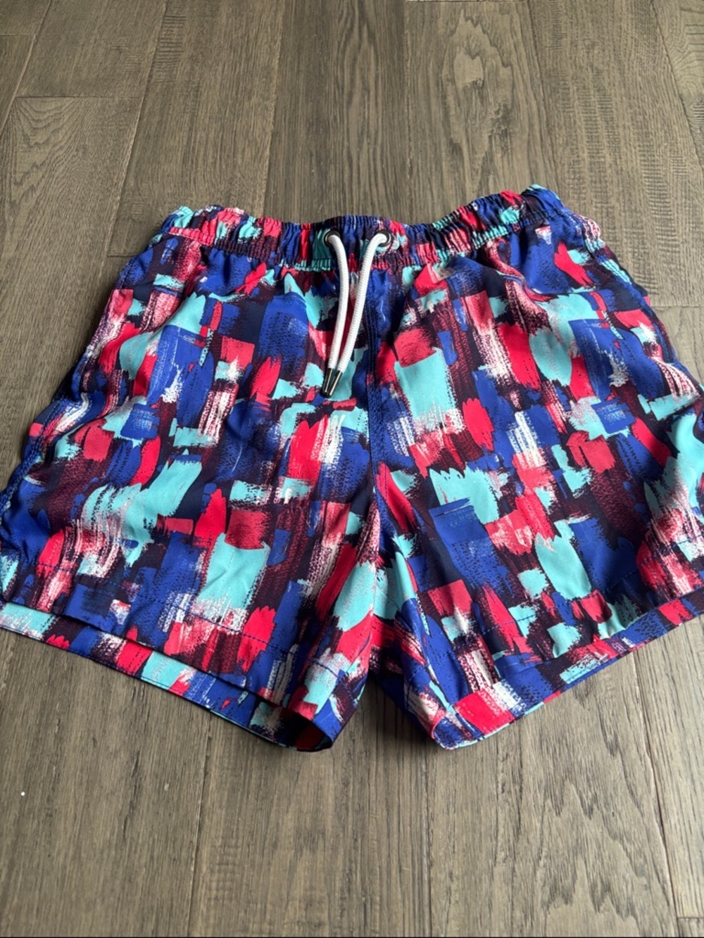 Abercrombie & Fitch | Beach Board Shorts Swim Trunks in Blue, Red, Teal XS - Picture 2 of 11